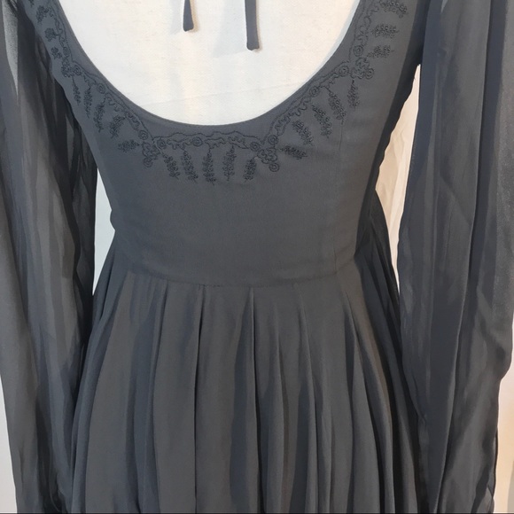 Free People Tatiana Beaded Swing Dress In Slate - Picture 8 of 8